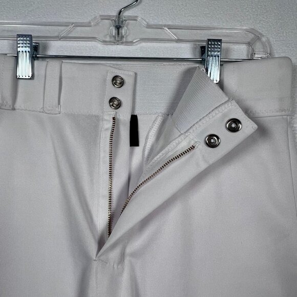 All Star Baseball Pants White BSP2A Size Large Ankle Length Elastic Cuff 30 x 27 - Picture 4 of 11